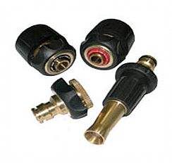LQ16RM-2 - Rubber covered brass quick coupling kit for 1/2” (12.5mm) hose (Enlarge)